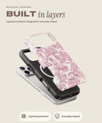 Pink Jungle tough iPhone case, layered protection
