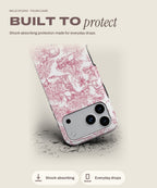 Pink Jungle tough iPhone case, shock-absorbing protection