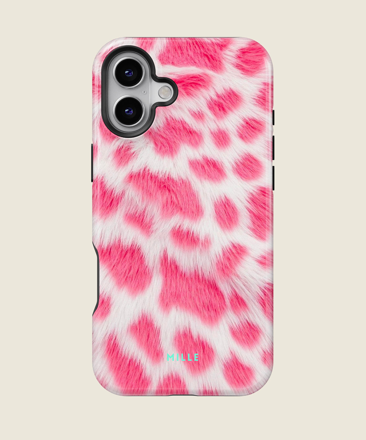 pink leopard print iPhone case, iPhone 16 Plus