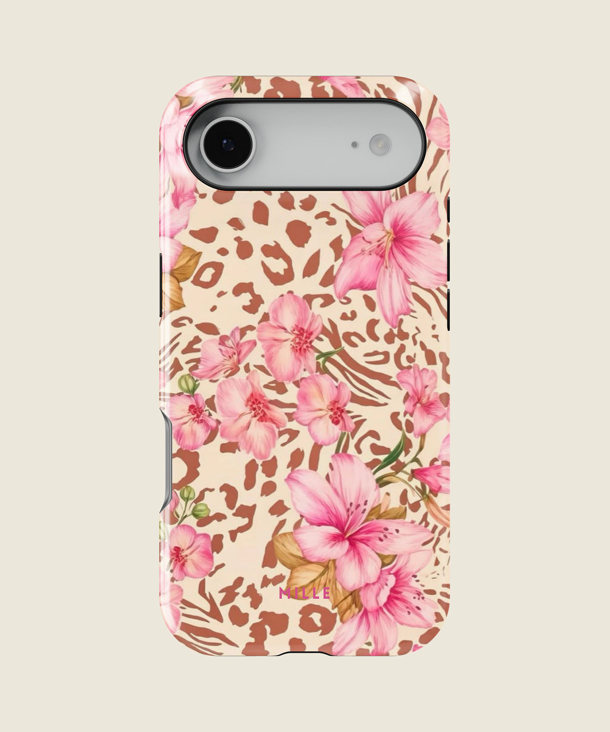 pink lily floral leopard iPhone case, iPhone Air