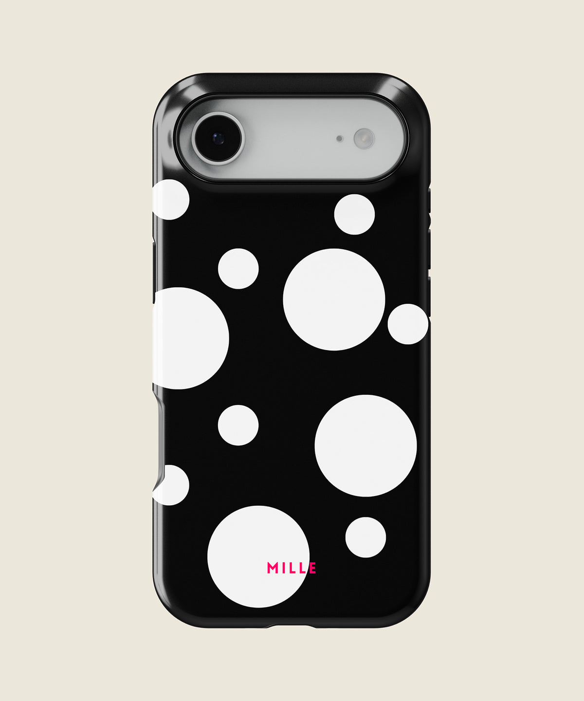 black and white big polka dot iPhone case, iPhone Air
