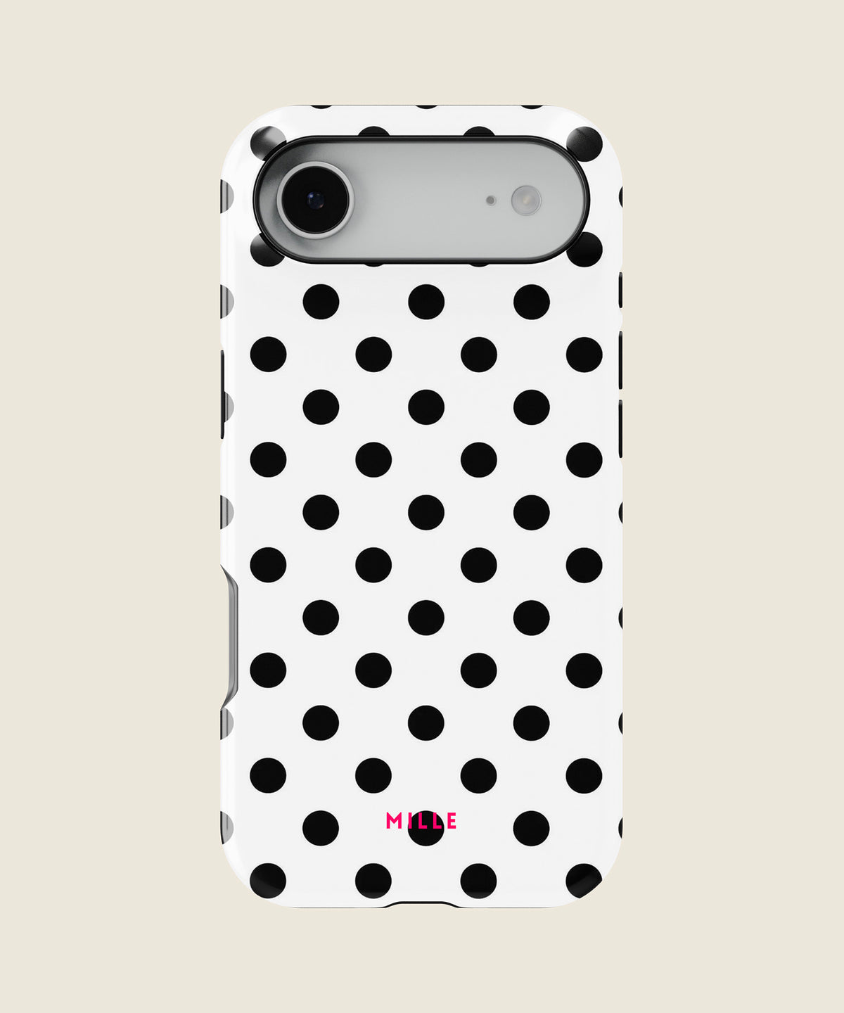 white and black polka dot iPhone case, iPhone Air