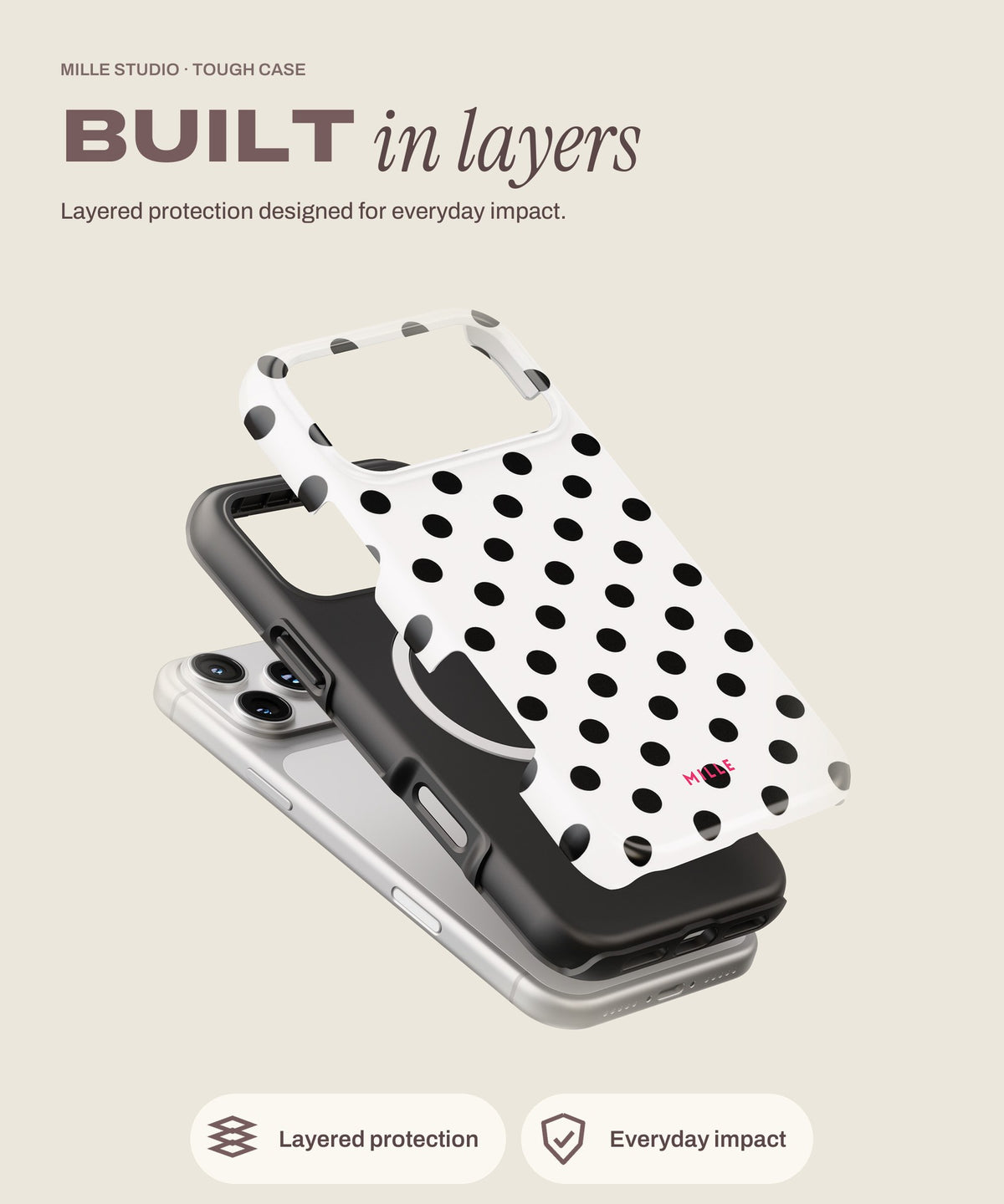 Polly tough iPhone case, layered protection