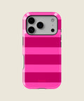 hot pink striped iPhone case, iPhone 17 Pro