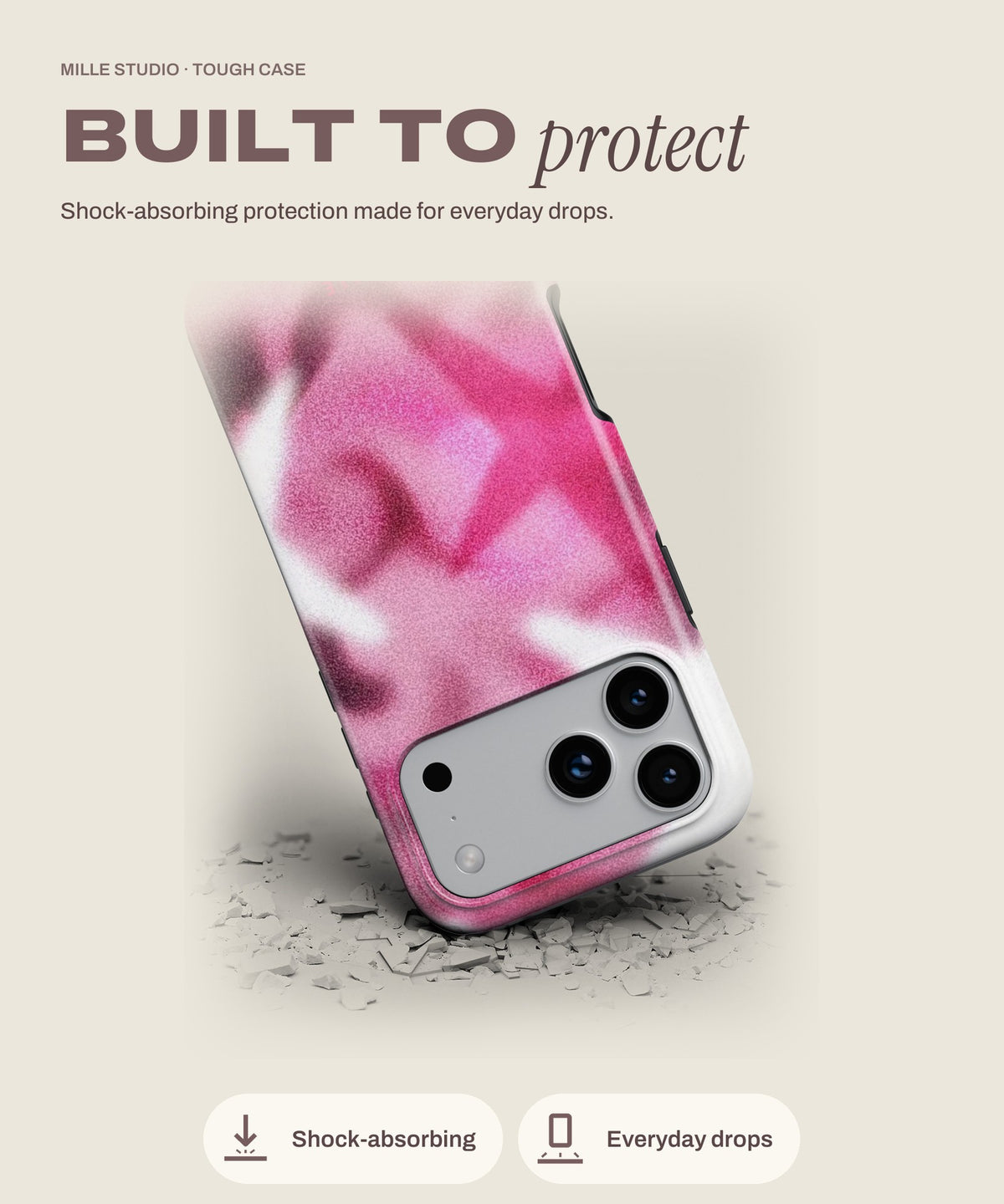 Sissy tough iPhone case, shock-absorbing protection