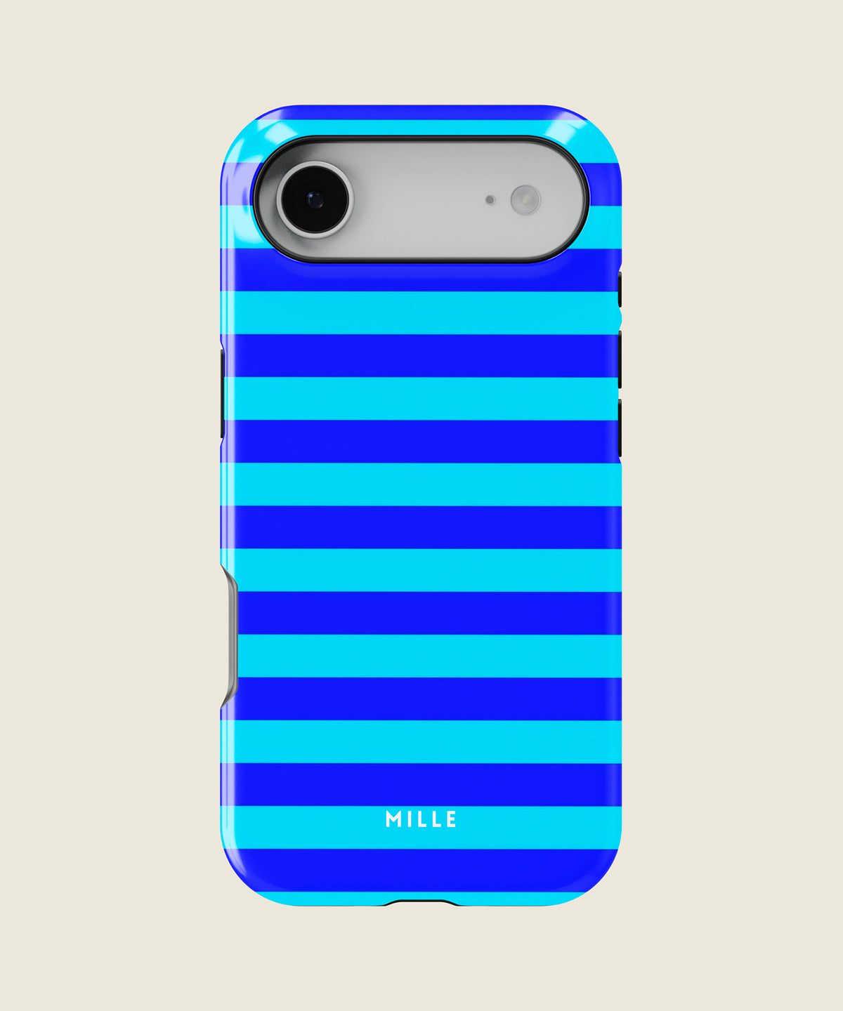cobalt and cyan blue striped iPhone case, iPhone Air