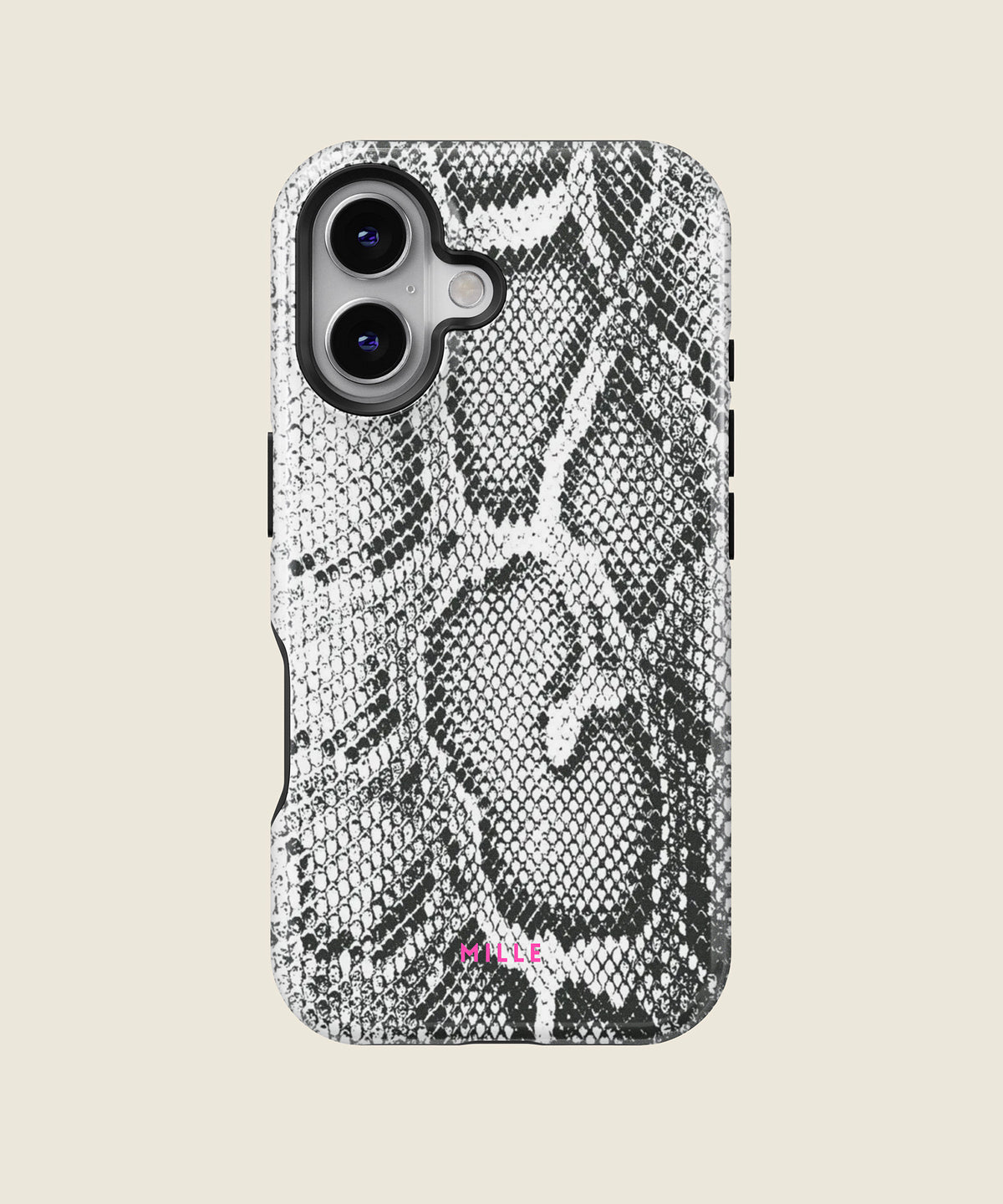 black and white python snakeskin iPhone case, iPhone 16