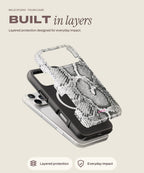 Snake tough iPhone case, layered protection