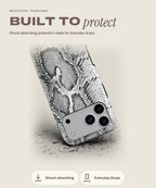 Snake tough iPhone case, shock-absorbing protection