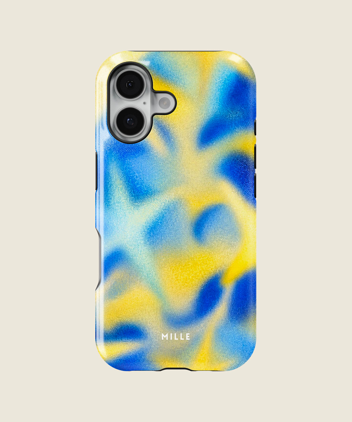 blue and yellow airbrushed star iPhone case, iPhone 17