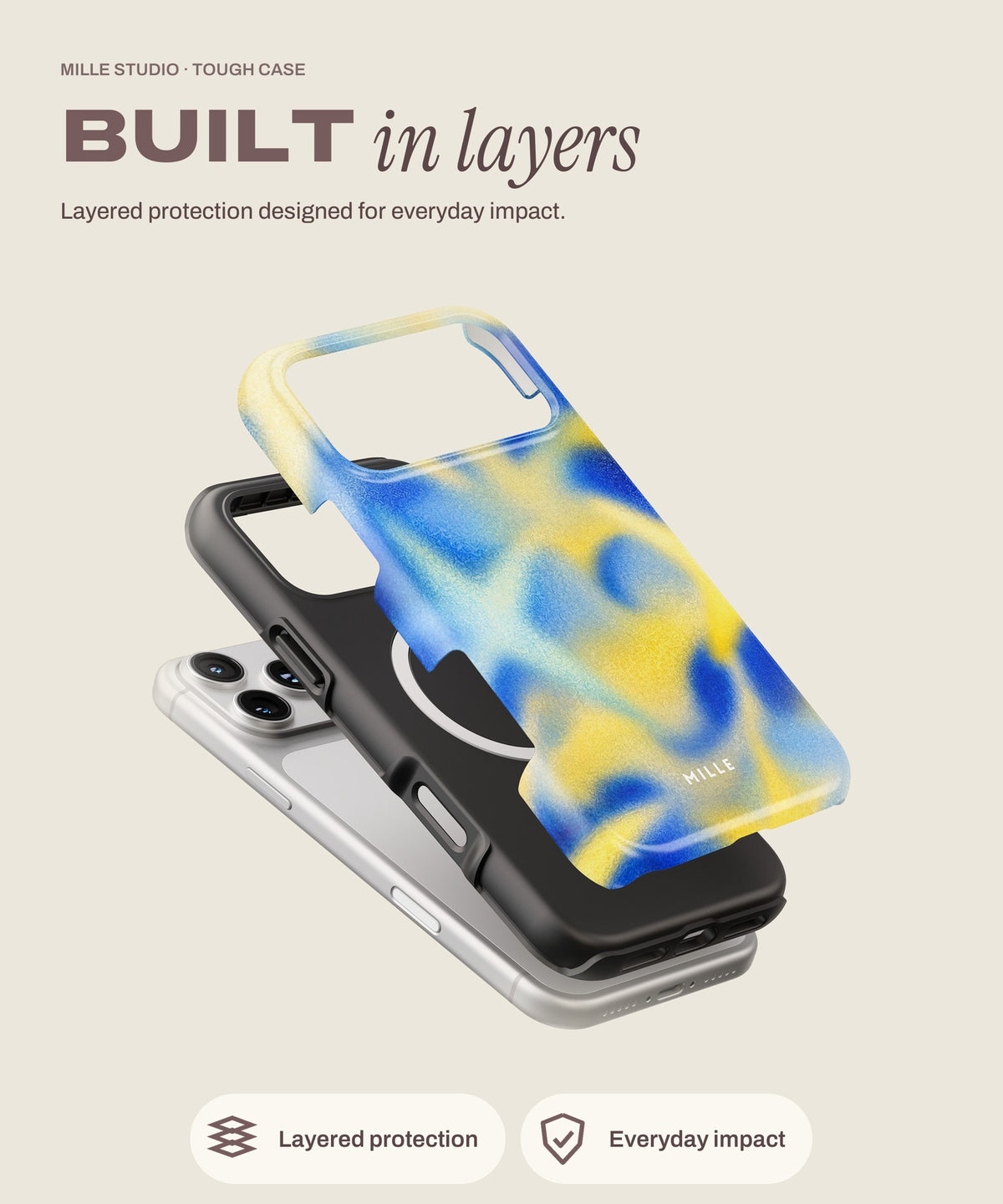 Star tough iPhone case, layered protection