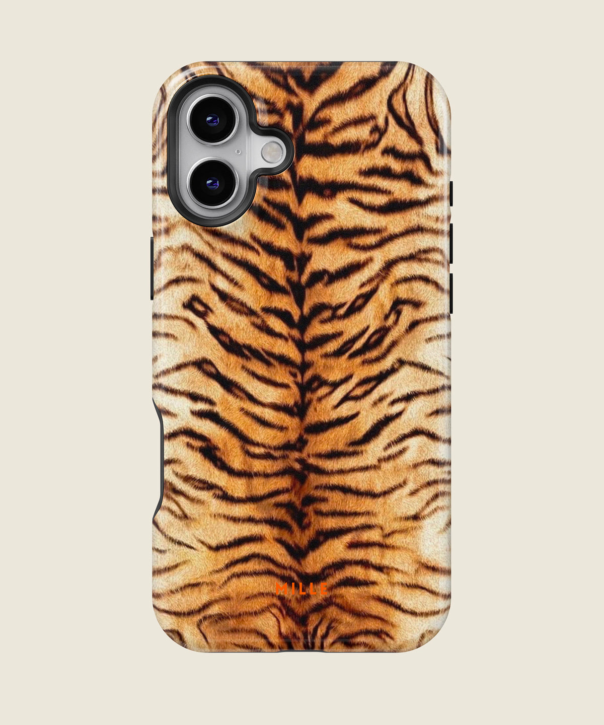 orange tiger print iPhone case, iPhone 16 Plus