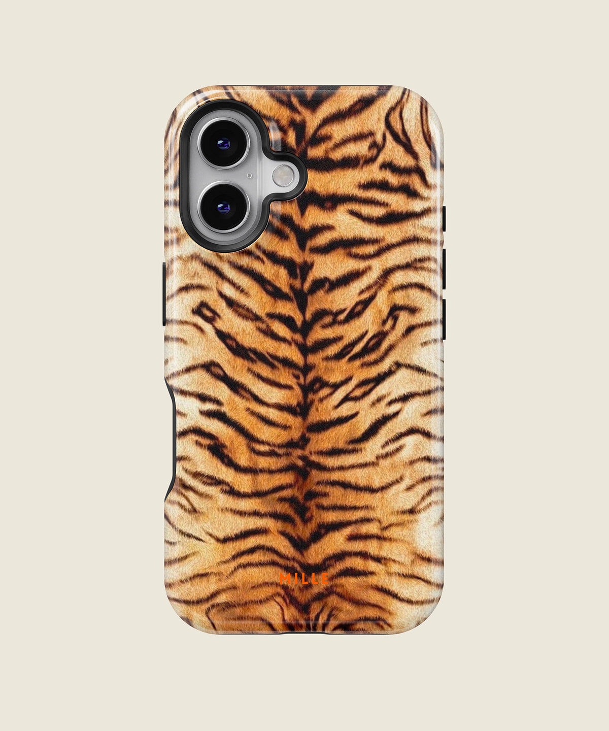 orange tiger print iPhone case, iPhone 16