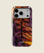 purple and orange tiger print iPhone case, iPhone 17 Pro