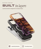 Tigre tough iPhone case, layered protection