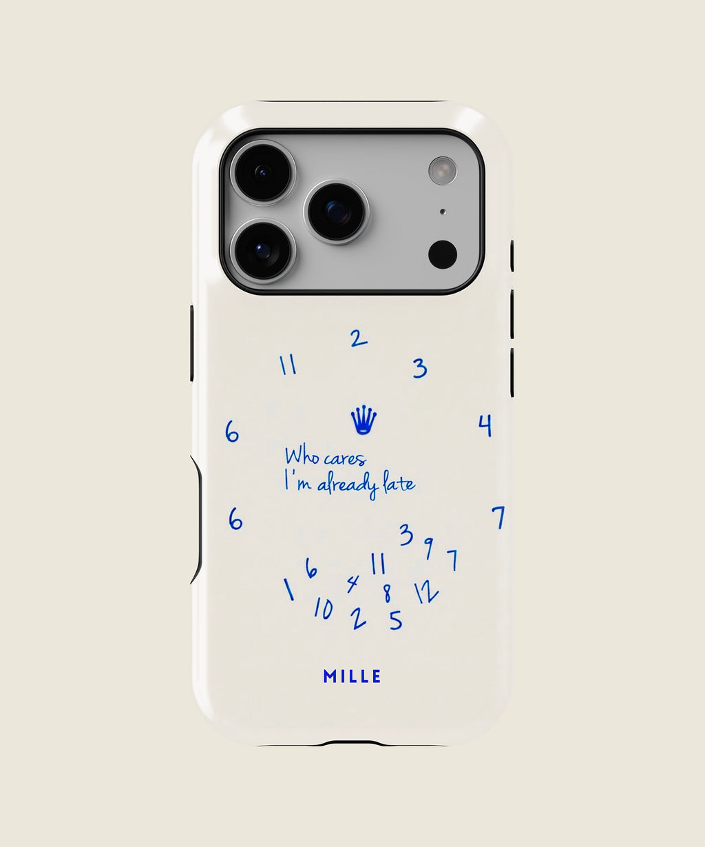 cream clock quote iPhone case, iPhone 17 Pro