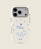 cream clock quote iPhone case, iPhone 17 Pro