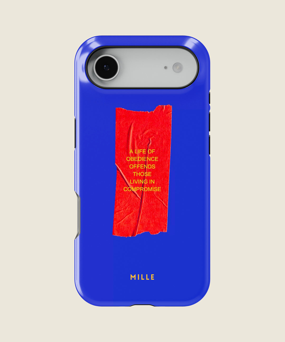 cobalt blue red tape quote iPhone case, iPhone Air