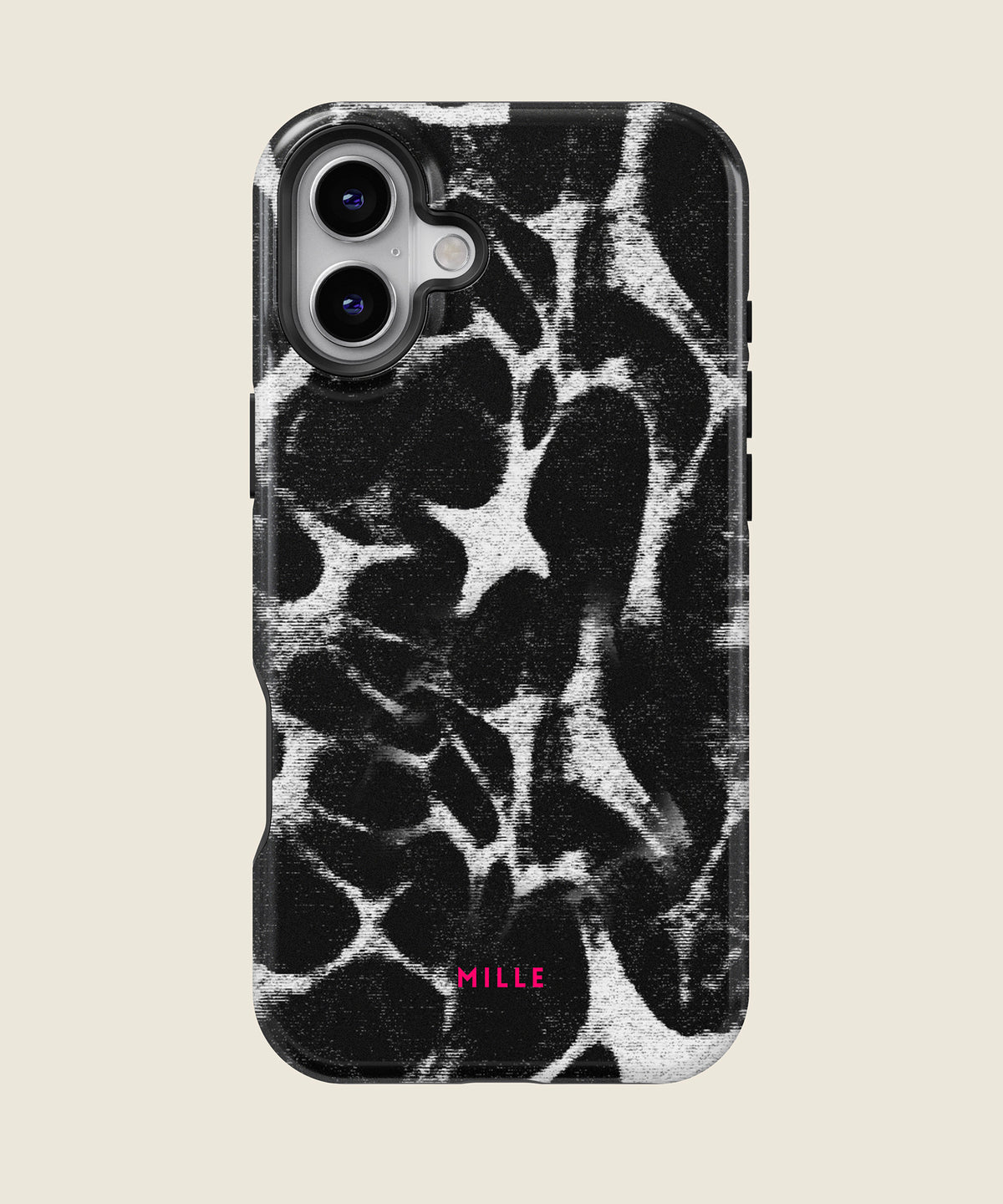 black and white zebra print iPhone case, iPhone 16 Plus