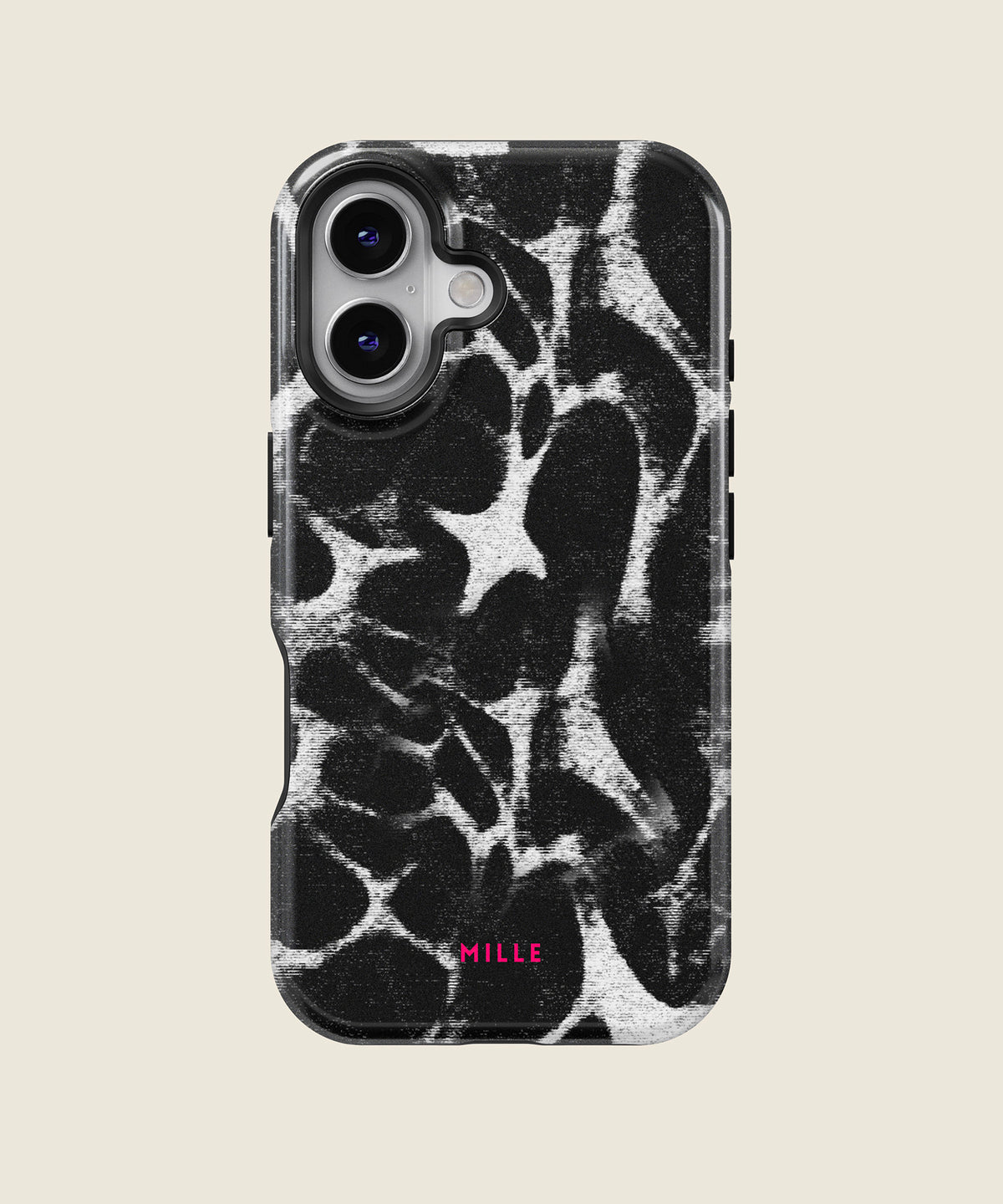black and white zebra print iPhone case, iPhone 16