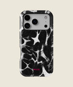 black and white zebra print iPhone case, iPhone 17 Pro