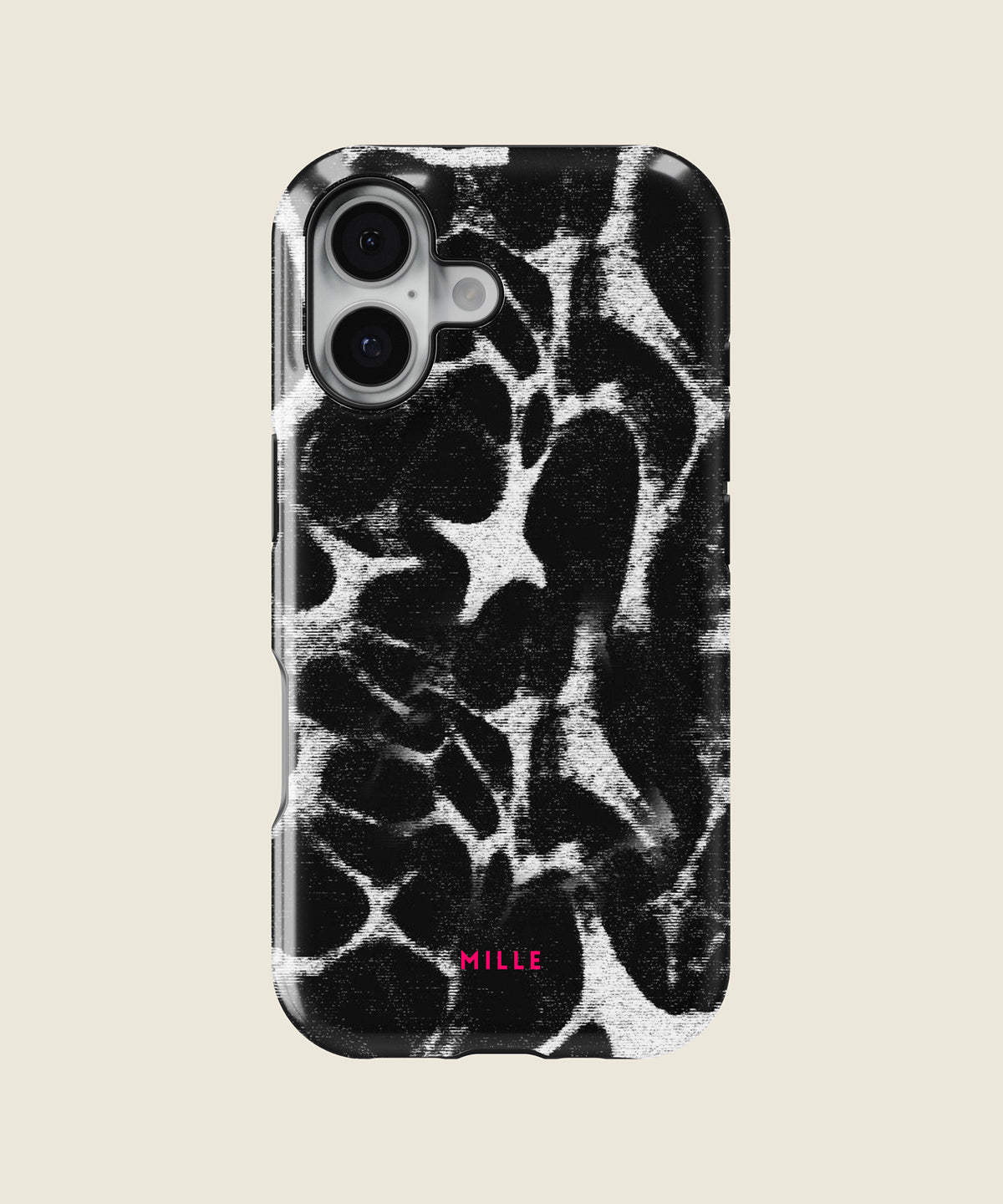 black and white zebra print iPhone case, iPhone 17