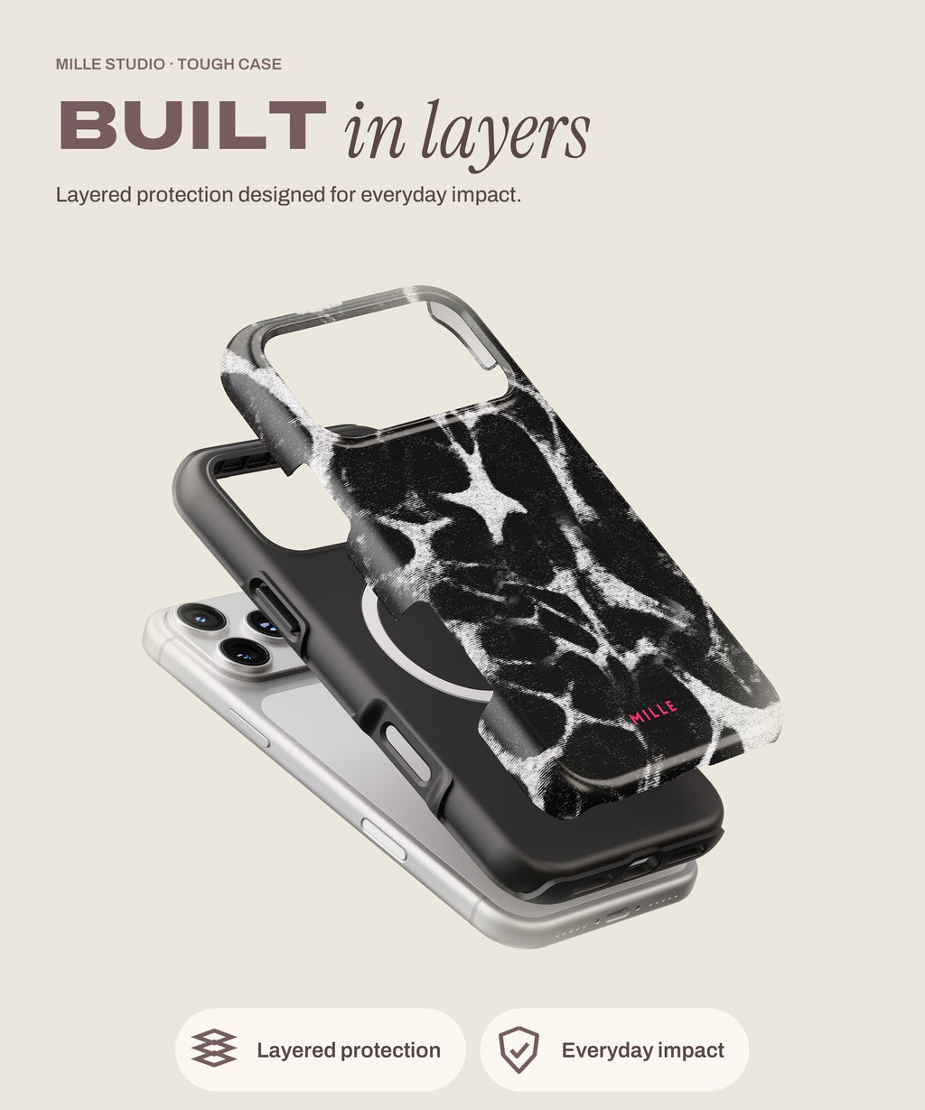 Zebra tough iPhone case, layered protection