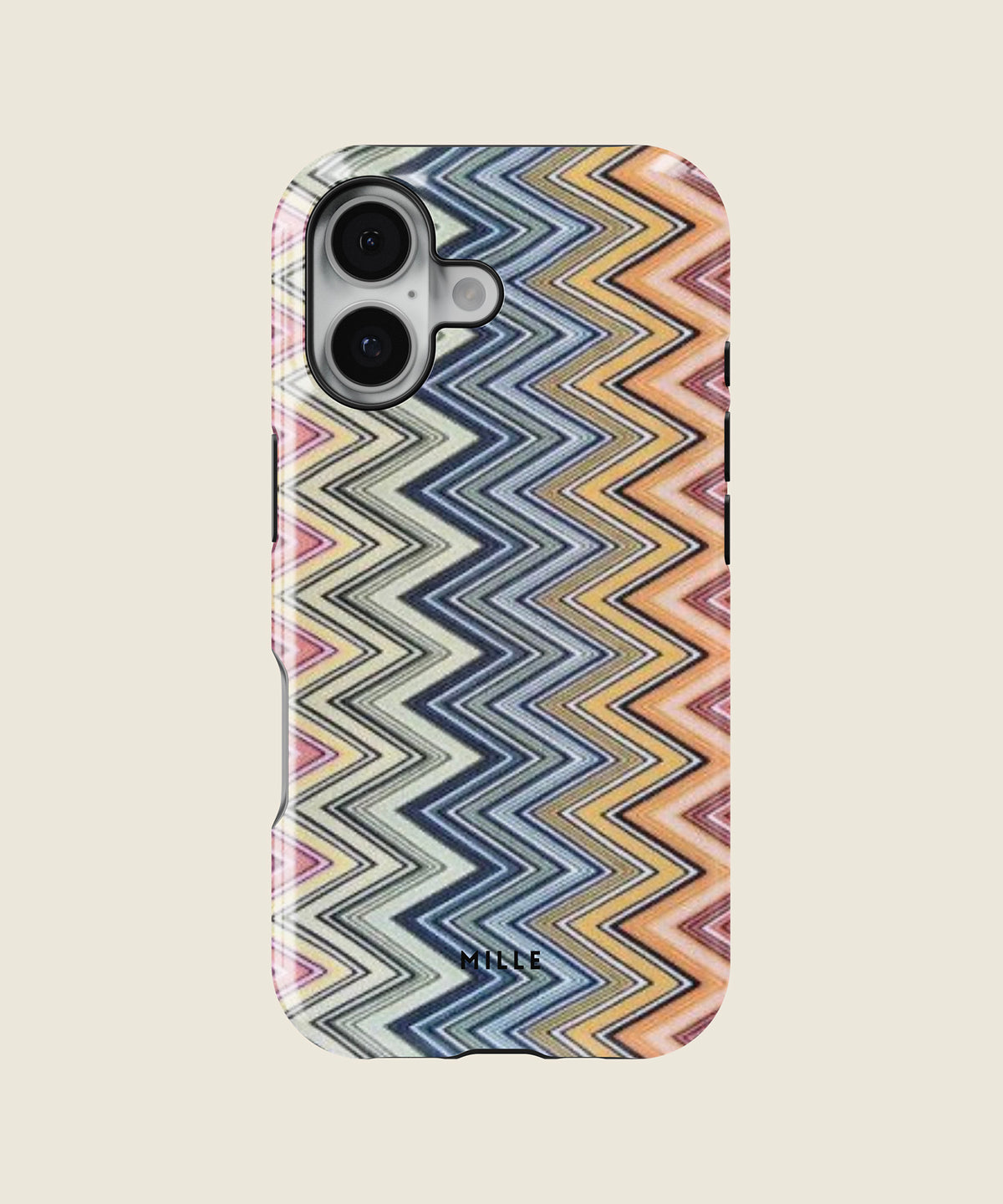 blue and green zigzag chevron iPhone case, iPhone 17